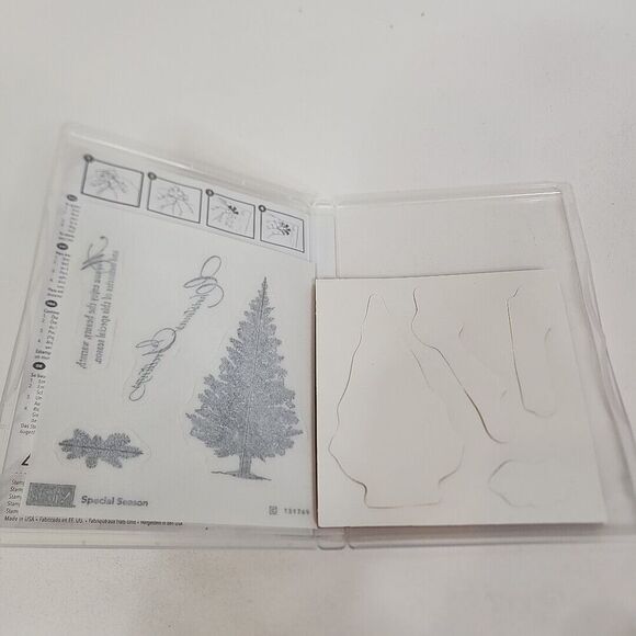 Stampin'‎ Up! SPECIAL SEASON Stamp Set of 4 131769 Christmas Greetings Memories - Picture 4 of 4